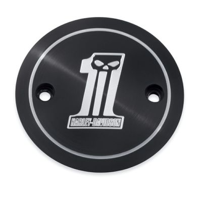 【25600033】ハーレー純正　ダークカスタム・ロゴ・コレクション・エンジントリム  メダリオン（右側）<br>Dark Custom Right Side Medallion／ストリート