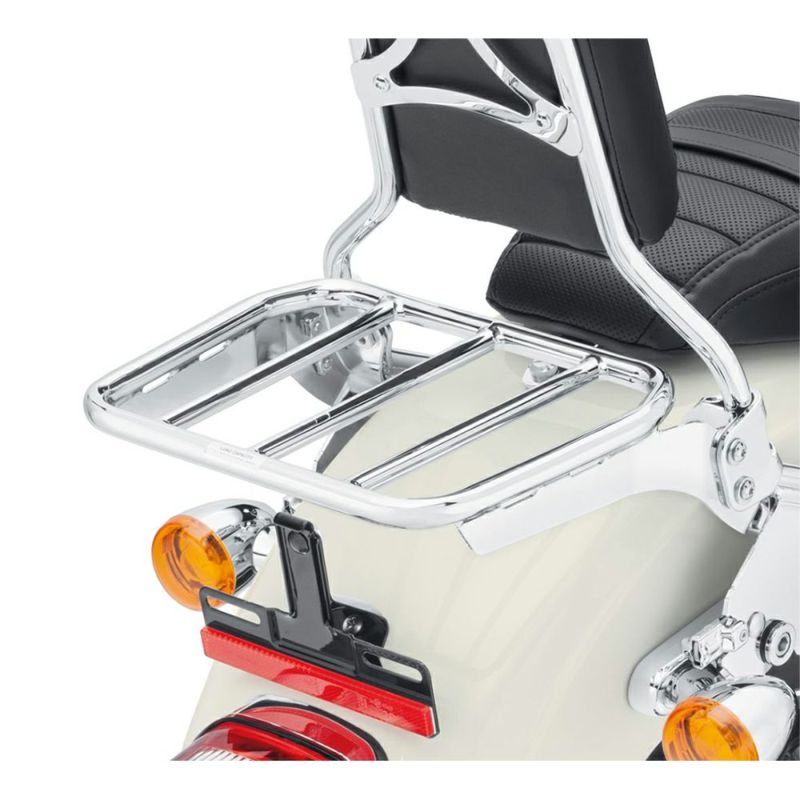 【50300130】ハーレー純正　スポーツラゲッジラック／ホールドファスト・シーシーバーアップライト用, Sport Luggage Rack for  HoldFast Sissy Bar Uprights - Chrome