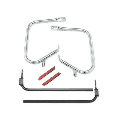 【49291-07】ハーレー純正　リアサドルバッグガード＆サポートキット<br>Chrome Rear Saddlebag Guard Kit
