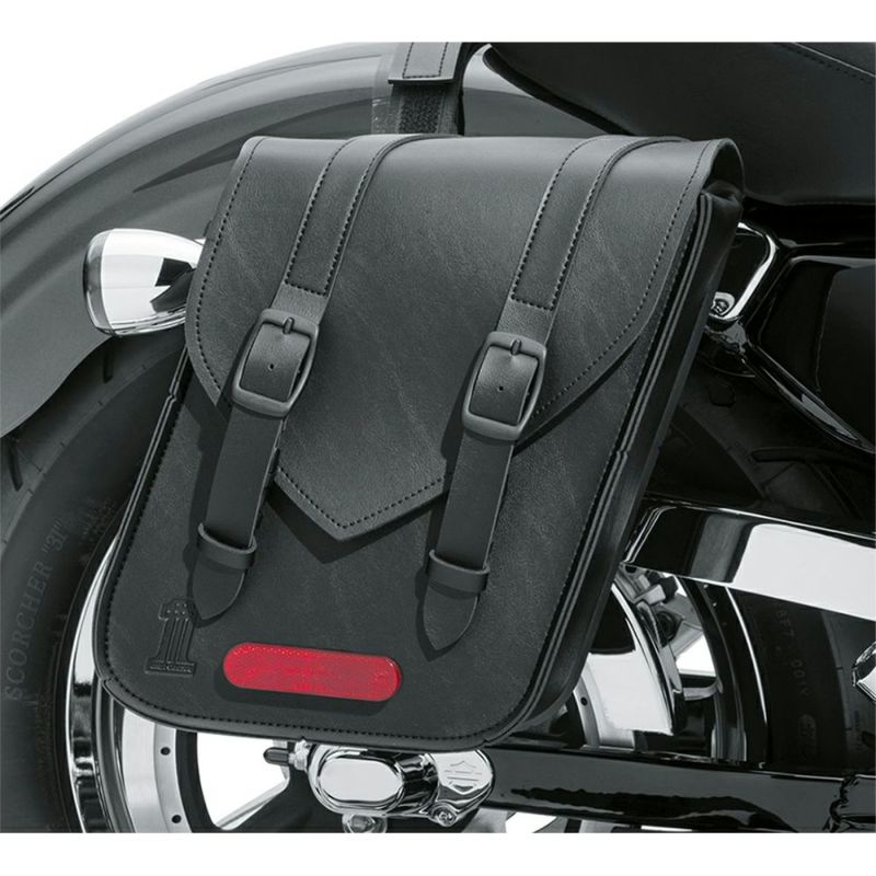 【90201769】ハーレー純正　ブラック・スタンダードライン・スローオーバー・サドルバッグ　コンパクト, Black Standard Line  Compact Throw-Over Saddlebags／EVOソフテイル／M8ソフテイル／スポーツスター