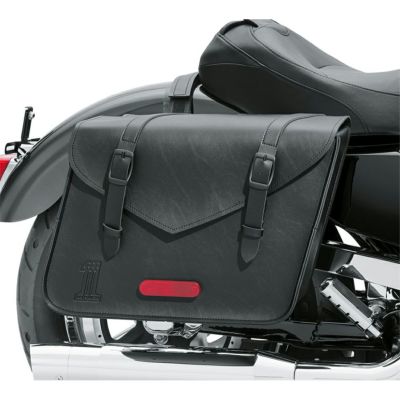 【90201770】ハーレー純正　ブラック・スタンダードライン・スローオーバー・サドルバッグ　ラージ<br>Black Standard Line Large Throw-Over Saddlebags／EVOソフテイル／スポーツスター