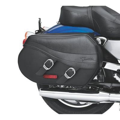 【90330-08】ハーレー純正　シンセティックレザー・サドルバッグ<br>Synthetic Leather Saddlebags／スポーツスター