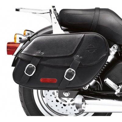 【90369-06D】ハーレー純正　バー＆シールド・レザー・サドルバッグ<br>Bar & Shield Leather Saddlebag／ダイナ