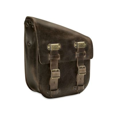 【90201568】ハーレー純正　シングルサイド・スイングアームバッグ／アンティークブラウンレザー<br>Single-Sided Swingarm Bag／M8ソフテイル／TCソフテイル