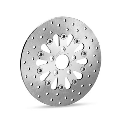 【44367-00A】ハーレー純正　ポリッシュフローティングブレーキローター  フロント<br>Teardrop Floating Brake Rotor