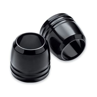 【45800014】ハーレー純正　ビレットフォークスライダー・ダストカバー<br>Gloss Black Billet Fork Slider Dust Covers