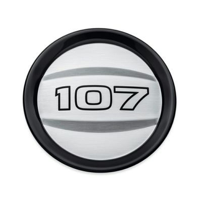 【61300788】ハーレー純正　エアクリーナートリム／ブラッシュドアルミニウム  107ロゴ<br>107 Logo Air Cleaner Trim／M8ソフテイル