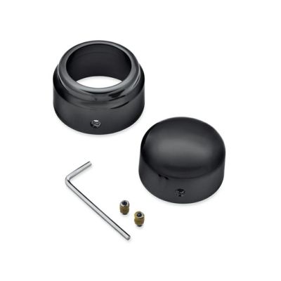 【43000109】ハーレー純正　リアアクスルナットカバー<br>Rear Axle Nut Covers - Gloss Black／M8ソフテイル