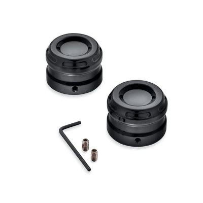 【43000124】ハーレー純正　フロントアクスルナットカバー<br>Dominion Front Axle Nut Covers／M8ソフテイル