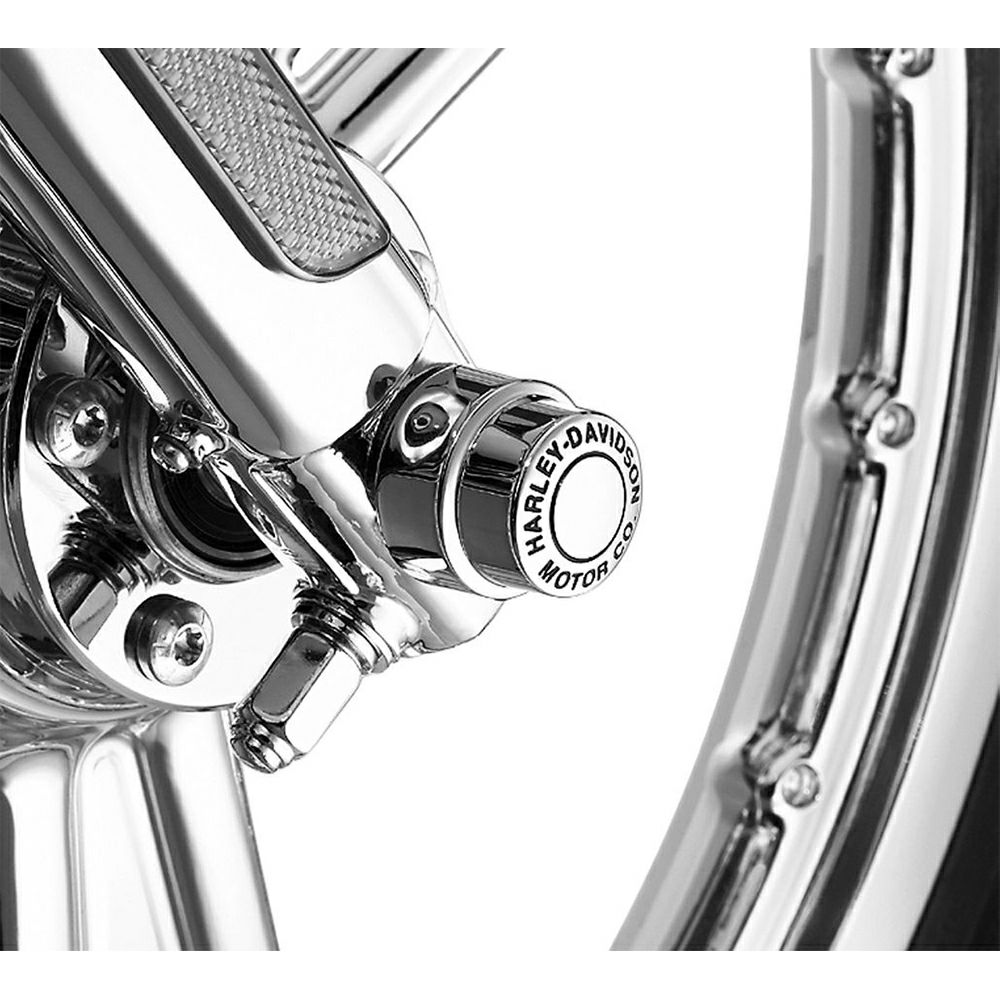 フロントアクスルナットカバー／H-D MOTOR CO.ロゴ02