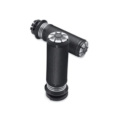 【56100101A】ハーレー純正　ハンドグリップ バースト<br>Burst Hand Grips／EVOダイナ／TCソフテイル／スポーツスター／ダイナ／