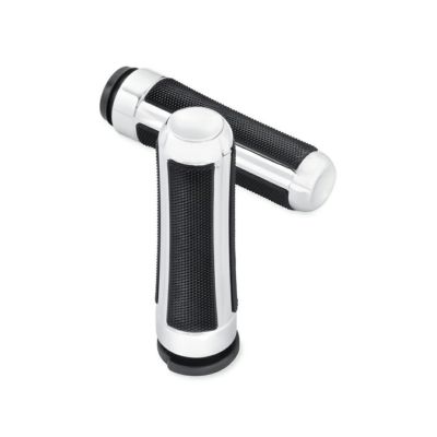 【56100112】ハーレー純正　エアフロー・ハンドグリップ／クローム<br>Airflow Hand Grips／EVOダイナ／TCソフテイル／スポーツスター／ダイナ／