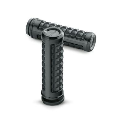 【56100231】ハーレー純正　ドミニオン・コレクション・ハンドグリップ／ブラック<br>Dominion Hand Grips／EVOダイナ／M8ソフテイル／TCソフテイル／TCツーリング&トライク／