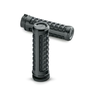 【56100232】ハーレー純正　ドミニオン・コレクション・ハンドグリップ／ブラック<br>Dominion Hand Grips／EVOダイナ／TCソフテイル／スポーツスター／ダイナ／