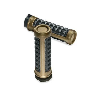 【56100235】ハーレー純正　ドミニオン・コレクション・ハンドグリップ／ブロンズ<br>Dominion Hand Grips／EVOダイナ／TCソフテイル／スポーツスター／ダイナ／