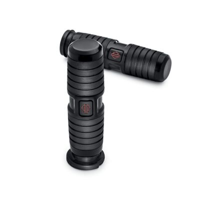 【56100332】ハーレー純正　カフナ・コレクション・ハンドグリップ／グロスブラック<br>Kahuna Hand Grips／EVOダイナ／M8ソフテイル／TCソフテイル／TCツーリング&トライク／