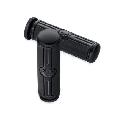 【56100361】ハーレー純正　ウィリーG.・スカル・コレクション／ハンドグリップ、ブラック<br>Willie G Skull Hand Grips／EVOダイナ／M8ソフテイル／TCソフテイル／TCツーリング&トライク／