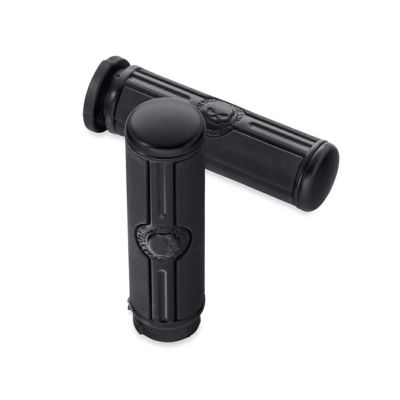 【56100364】ハーレー純正　ウィリーG.・スカル・コレクション／ハンドグリップ、ブラック<br>Willie G Skull Hand Grips／EVOダイナ／TCソフテイル／スポーツスター／ダイナ／