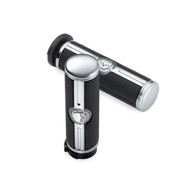 【56740-04】ハーレー純正　ウィリーＧ.・スカル・コレクション・ハンドグリップ／クローム<br>Willie G Skull Hand Grips／EVOダイナ／TCソフテイル／スポーツスター／ダイナ／