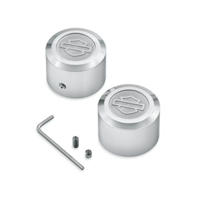 【44114-07】ハーレー純正　フロントアクスルナットカバー<br>Aluminator Billet Front Axle Nut Covers