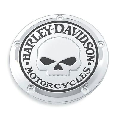【25441-04A】ハーレー純正　ウィリーＧ.・スカル・コレクション／クローム ダービーカバー<br>Willie G Skull Derby Cover／EVOダイナ／M8ソフテイル／TCソフテイル／ダイナ／