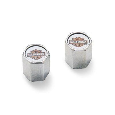 【41144-97】ハーレー純正　クローム・ABSバルブステムキャップ カラー・バー＆シールドロゴ<br>Color Bar & Shield ABS Valve Stem Caps／EVOダイナ／ストリート／スポーツスター／ダイナ／
