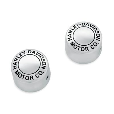 【47630-09】ハーレー純正　スイングアーム・ピボットボルトカバー／ HARLEY-DAVIDSON MOTOR CO.ロゴ <br>Harley-Davidson Motor Co. Swingarm Pivot Cover Kit