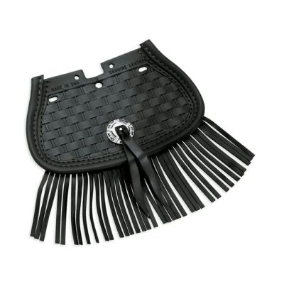 【59027-99】ハーレー純正　ヘリテイジスプリンガー・レザー・マッドフラップ／フリンジ<br>Heritage Springer Leather Mud Flap with Fringe／EVOソフテイル／TCソフテイル
