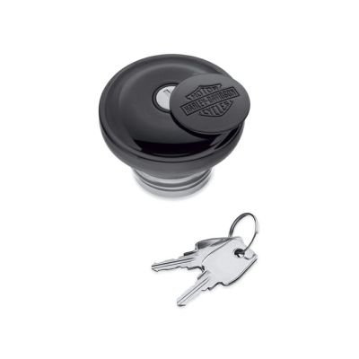 【61100117A】ハーレー純正　Ｂ＆Ｓセルフロッキング・フューエルキャップ<br>Bar & Shield Logo Self-Locking Fuel Cap／EVOダイナ／M8ソフテイル／スポーツスター／ダイナ／