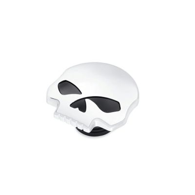【61100125A】ハーレー純正　フュエルキャップ スカル クローム右<br>Skull Fuel Cap／EVOダイナ／M8ソフテイル／スポーツスター／ダイナ／
