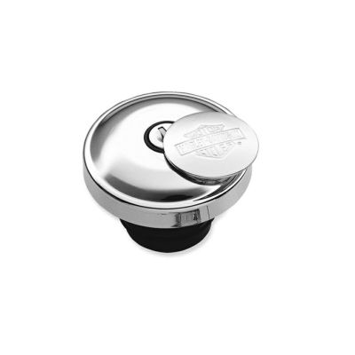 【61100129A】ハーレー純正　バー＆シールドロゴ・セルフロック・フュエルキャップ<br>Bar & Shield Self-Locking Fuel Cap／EVOダイナ／TCソフテイル／スポーツスター／ダイナ／