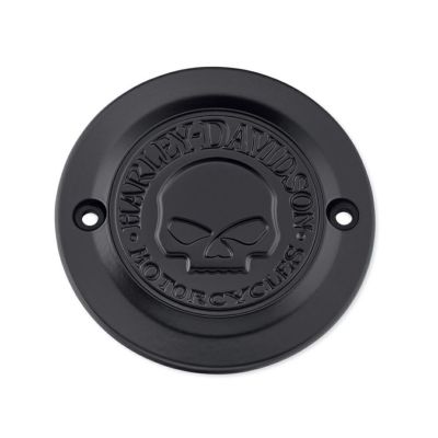【25600089】ハーレー純正　ウィリーG.・スカル・コレクション／ブラック タイマーカバー<br>Willie G Skull Timer Cover／スポーツスター