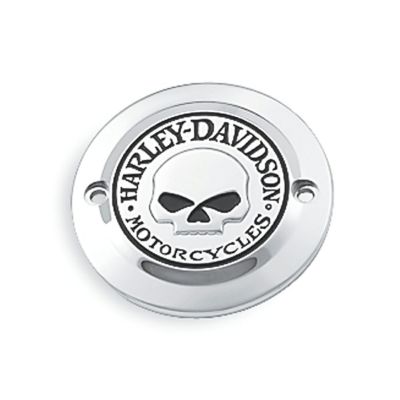 【32972-04A】ハーレー純正　ウィリーＧ.・スカル・コレクション／クローム タイマーカバー<br>Willie G Skull Timer Cover／スポーツスター