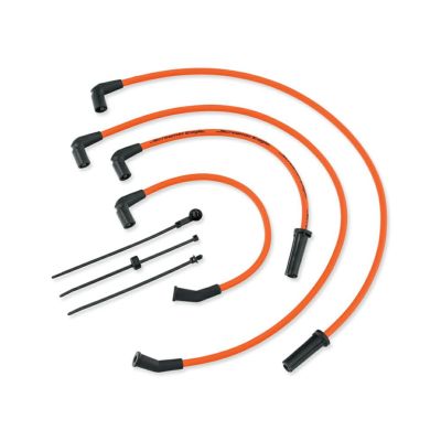 【31600110】ハーレー純正　スクリーミンイーグル・10MMファットスパークプラグワイヤー<br>Screamin' Eagle 10MM Phat Spark Plug Wires - Orange／M8ツーリング&トライク