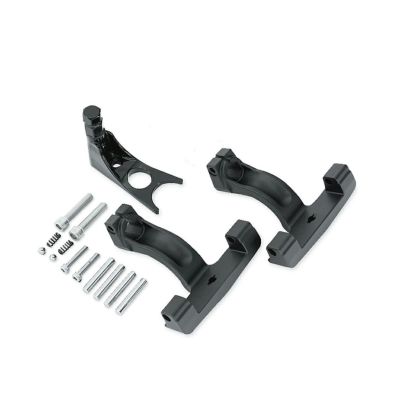 【50400-07A】ハーレー純正　パッセンジャーフットボードサポートキット 　ブラック<br>Softail Passenger Footboard Support Kit