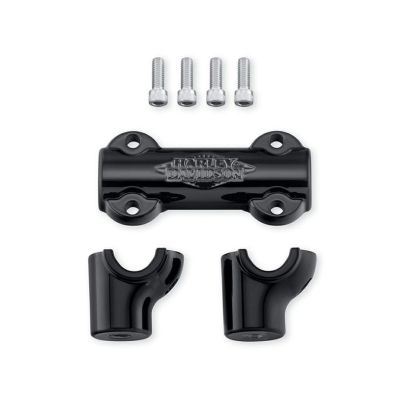【55900166】ハーレー純正　ハンドルバークランプ＆ライザーキット／グロスブラック<br>Handlebar Clamp and Riser Kit／M8ソフテイル