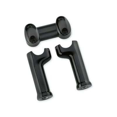 【55996-09】ハーレー純正　ファット・ハンドルバーライザーキット／ブラック<br>Black Handlebar Riser Kit／EVOダイナ／ストリート／スポーツスター／ダイナ／