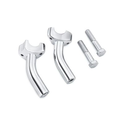 【56066-82A】ハーレー純正　ハンドルバーライザーキット／クローム<br>Curved Handlebar Riser Kit／EVOダイナ／ストリート／スポーツスター／ダイナ／