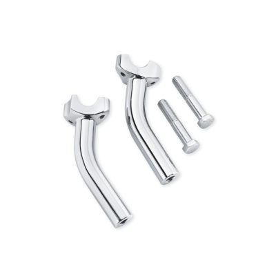 【56266-09】ハーレー純正　ハンドルバーライザーキット／クローム<br>Curved Handlebar Riser Kit／EVOダイナ／ストリート／スポーツスター／ダイナ／