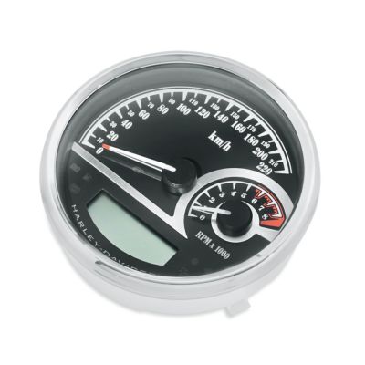 【74777-11C】ハーレー純正　アナログスピードメーター＆タコメーター／5インチ<br>Black Dial Analog Speedometer Tachometer／M8ツーリング&トライク／TCソフテイル／TCツーリング&トライク／ダイナ／