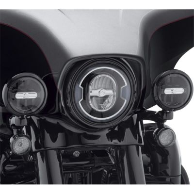 【68000253】ハーレー純正　4インチ・デーメーカー・シグネチュア・リフレクターLED補助ライト<br>4 in. Daymaker Signature Reflector LED Auxiliary Lamps - Black／EVOダイナ／ストリート