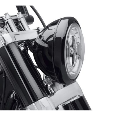 【61400573】ハーレー純正　ヘッドライトトリムリング／グロスブラック <br>7 in. Headlamp Trim Ring／M8ソフテイル