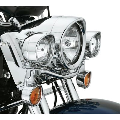 【69732-05】ハーレー純正　バイザースタイル・トリムリング・コレクション<br>Visor Style Passing Lamp Trim Ring／EVOダイナ／ストリート／スポーツスター／ダイナ／