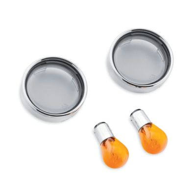 【69752-04】ハーレー純正　ブレット・フロントターンシグナルレンズ<br>Front Turn Signal Trim Ring Kit／EVOダイナ／ストリート／スポーツスター／ダイナ／
