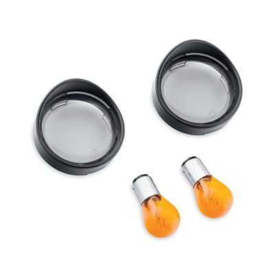【73342-09】ハーレー純正　ブレット・ターンシグナルバイザー・トリムリング／ブラック<br>Front Turn Signal Visor Trim Ring／EVOソフテイル／M8ソフテイル／TCソフテイル／スポーツスター／