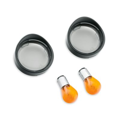 【73343-09】ハーレー純正　ブレット・ターンシグナルバイザー・トリムリング／ブラック<br>Rear Turn Signal Visor Trim Ring／TCソフテイル