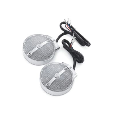 【68127-10】ハーレー純正　LED ターンシグナル スモーク フラット<br>Bar & Shield Rear LED Turn Signals／EVOソフテイル／EVOツーリング／TCソフテイル／TCツーリング&トライク／