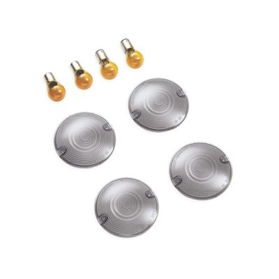 【69308-02】ハーレー純正　ターンシグナルレンズキット／スモーク＆クリア<br>Turn Signal Flat Lens Kit／V-ROD／ストリート／スポーツスター／ダイナ／