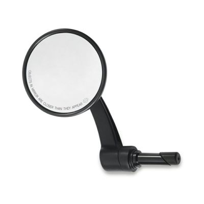 【56000134A】ハーレー純正　ラウンドバーエンドミラー  左用（アップライトポジション）<br>Round Bar End Mirror - Left／ストリート