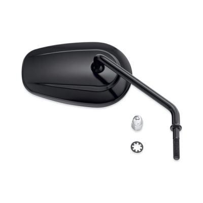 【91909-03B】ハーレー純正　テーパー・ミラー<br>Tapered Long Stem Black Mirror - Right Side／V-ROD／ストリート／スポーツスター／ダイナ／